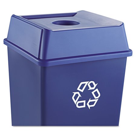 Rubbermaid Commercial Bottle and Can Recycling Top, Blue, Plastic FG279100DBLUE